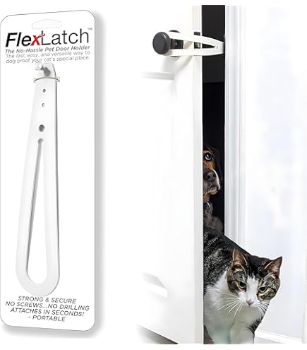 FlexLatch Cat Door Holder Latch - Gray Cat Door Alternative, Flex