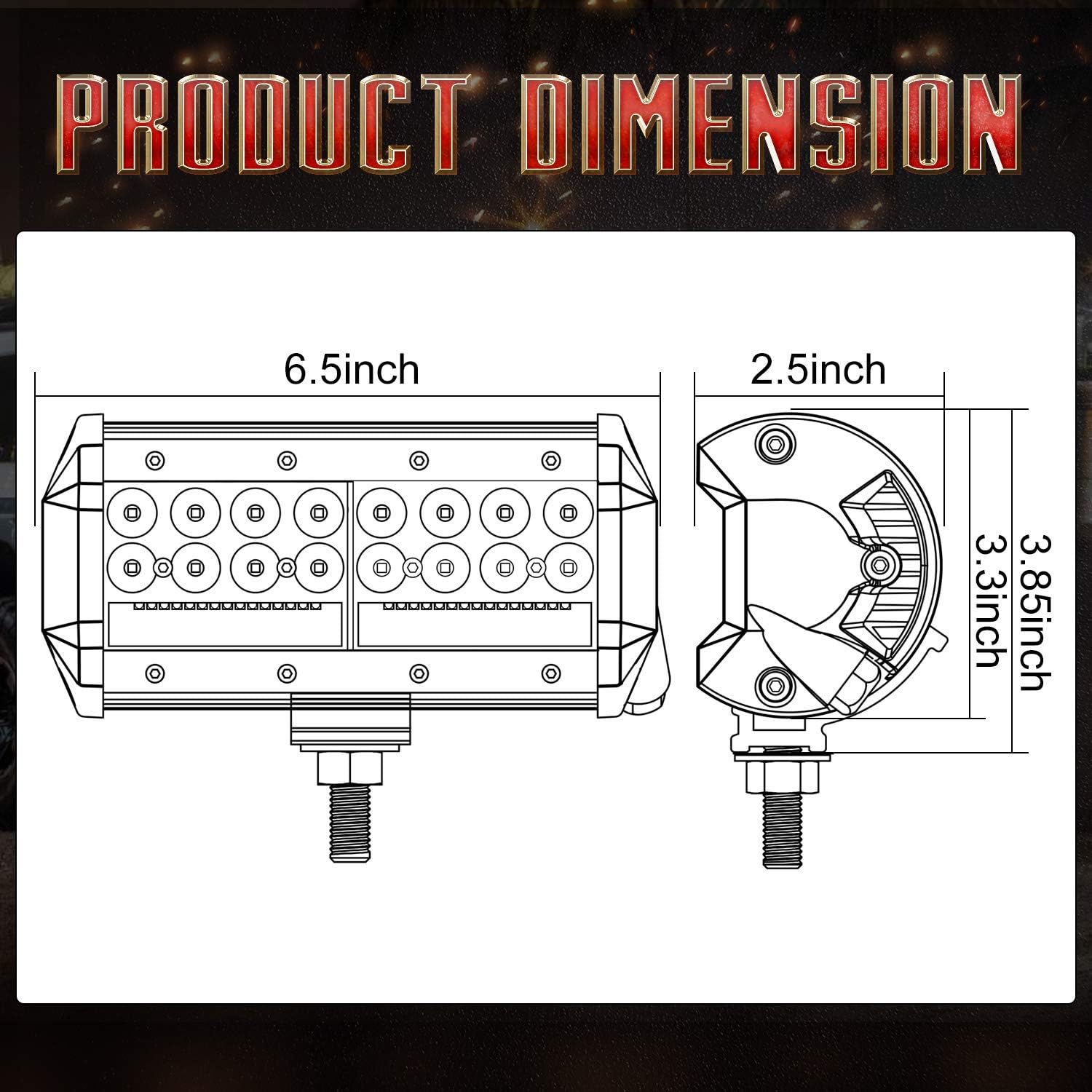 Led Light Bar Offroadtown 2pcs 7 Inch 276w Led Pods Spot Flood Combo Beam Offroad Driving Lights Fog Lights Led Work Lights Waterproof For Truck Utv