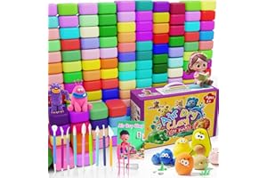 WOLWEFA Air Dry Clay for Kids 150 Colors Air Foam Clay, Magic Clay, Non-Sticky Soft and Super Light Molding Clay with Sculpting Tools, Guide, Arts and Crafts Gift for Boys Girls Kids 3 Age+