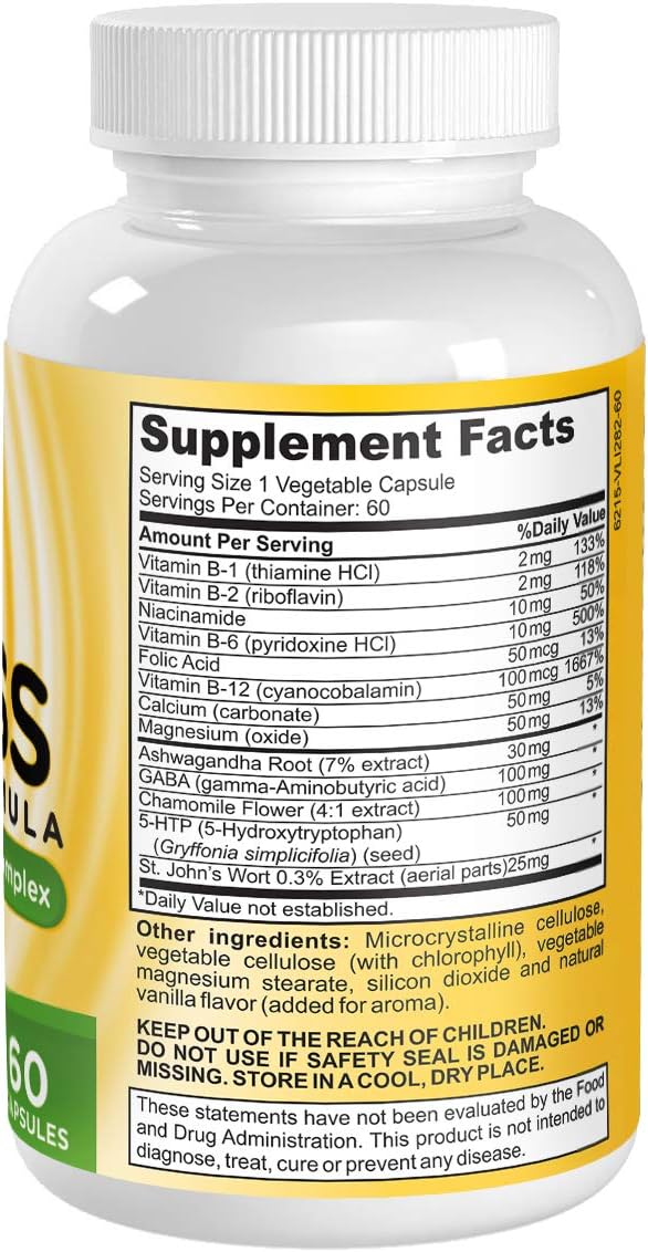 Allin1 Stress Relief Supplement Support Complex Pills Stress