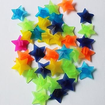 Amazon 105個の星形のビーズの異なるカラー自転車自転車ホイールスポークプラスチッククリップビーズ スポー ランダムな色 Goodxy 補助輪 アクセサリー