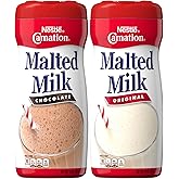 Nestle Carnation Malted Milk Powder, Chocolate and Orginal Flavor Bundle, 13 Oz Containers (2 Items)