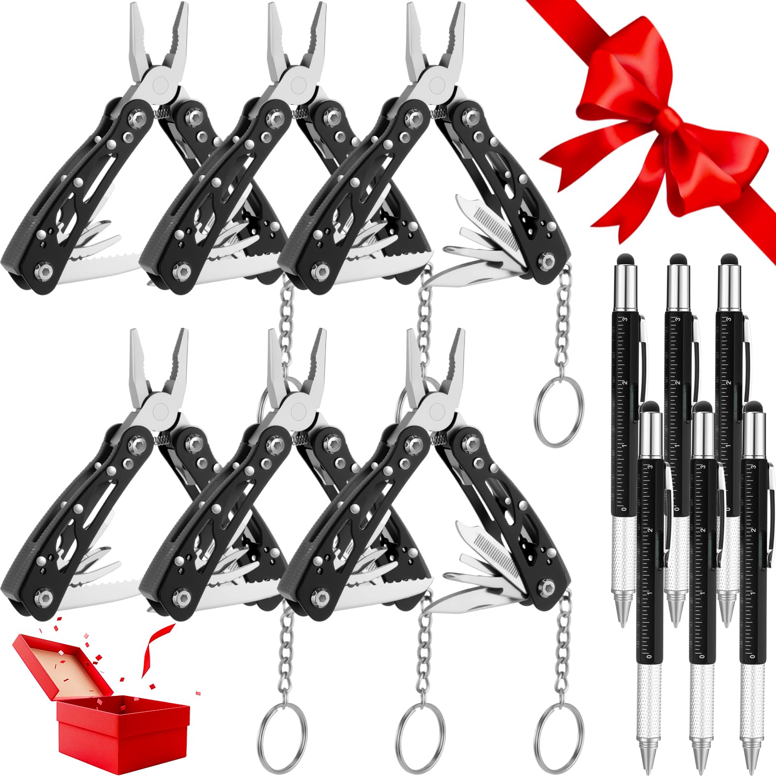 View 1 of ***MISSING PARTS***
Lanties 12 Pcs Multi Tool Bulk Christmas Gifts for Men, 6 in 1 Multi Tool Pen, Outdoor Stainless Steel Multitool Pliers Pocket Knife, Bottle Opener, Screwdriver, for Survival Camping Hunting(Black)