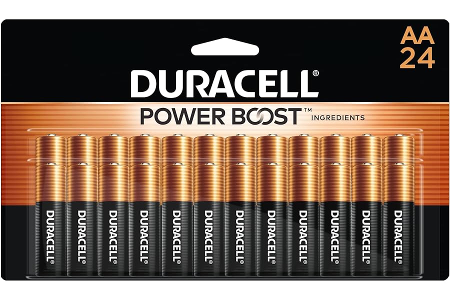 Duracell Coppertop AA Batteries with Power Boost Ingredients, 24 Count Pack Double A Battery with Long-lasting Power, Alkalin