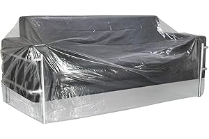 TUPARKA Furniture Cover Plastic Storage Bag Heavy Duty Water Resistant Sofa Slipover for Moving Long Term Storage, 110 x 72 inches