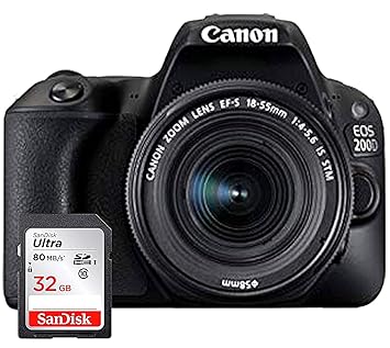Compatible con Canon EOS 200D - Cámara Digital réflex + Objetivo ...