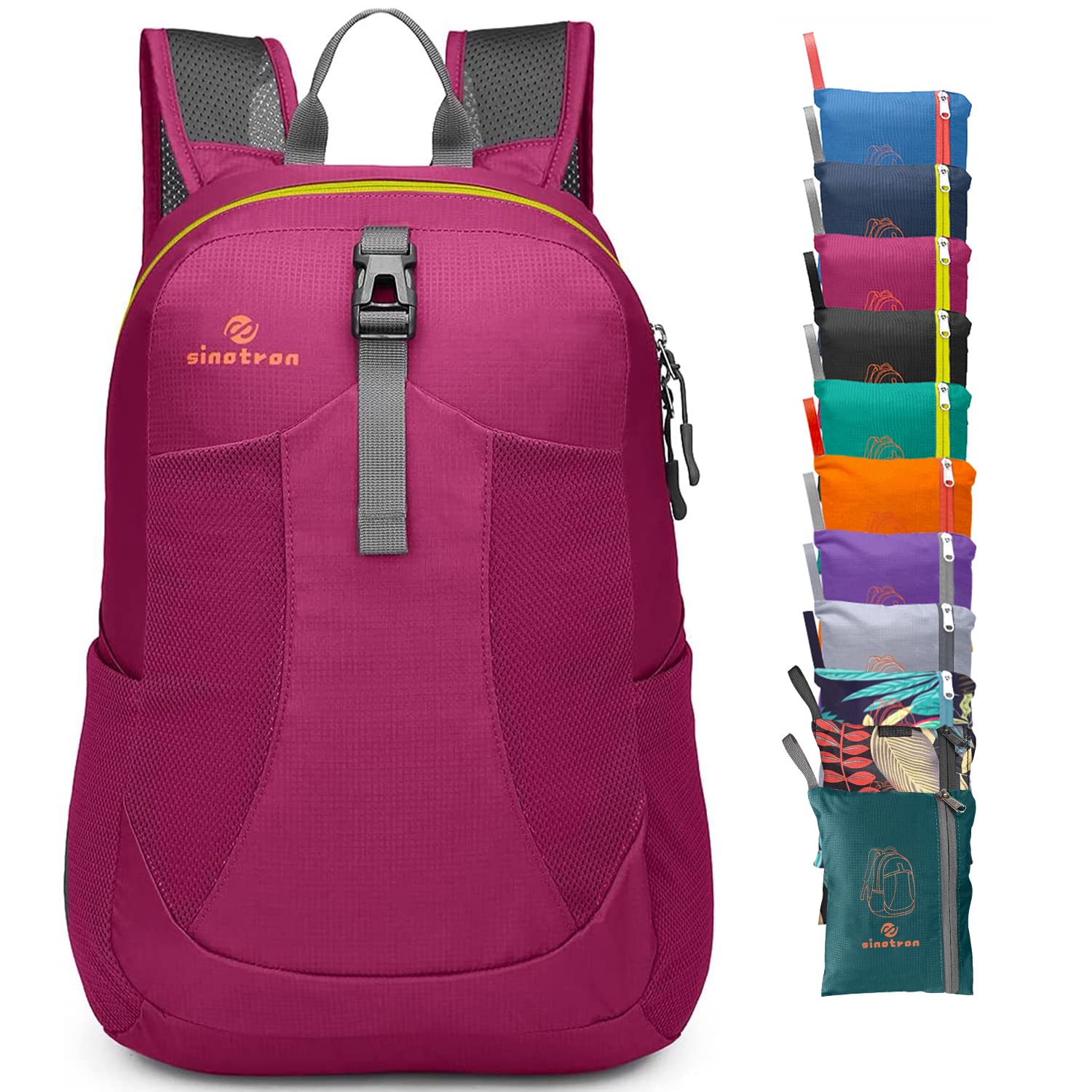 Photo 1 of sinotron Lightweight Packable Backpack, Small Foldable Hiking Backpack Day Pack for Travel Camping Outdoor Vacation (Red)