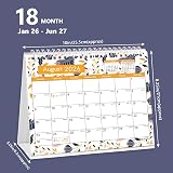 MOKANI Desk Calendar 2026-2027 18 Months 10x8.25 Standing Desk Calendar view 2