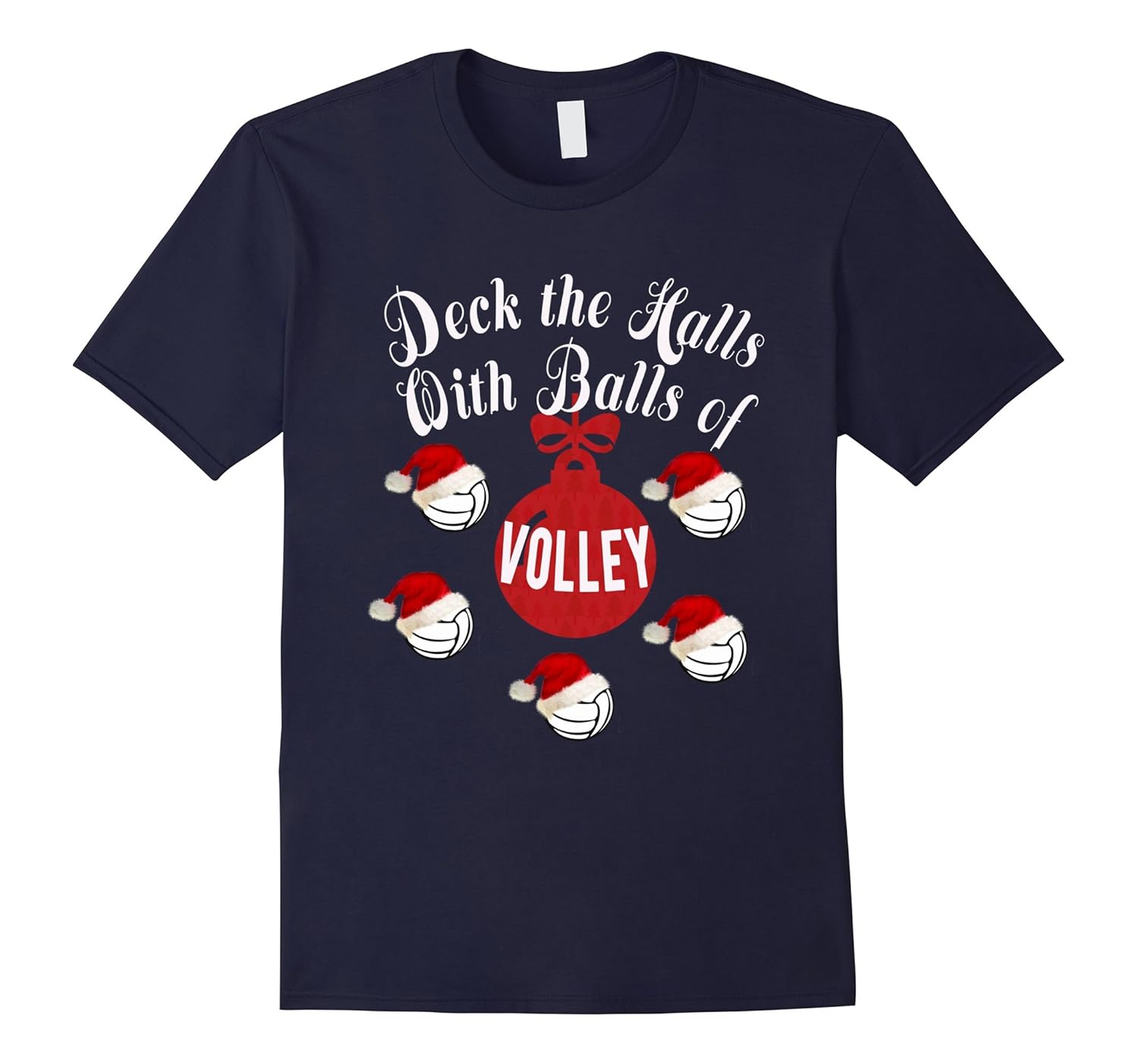 Top Best Volleyball Funny Christmas Gift T-Shirt-ANZ