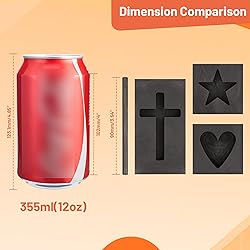 4 Pieces Graphite Ingot Molds,Upgrade Heart Star