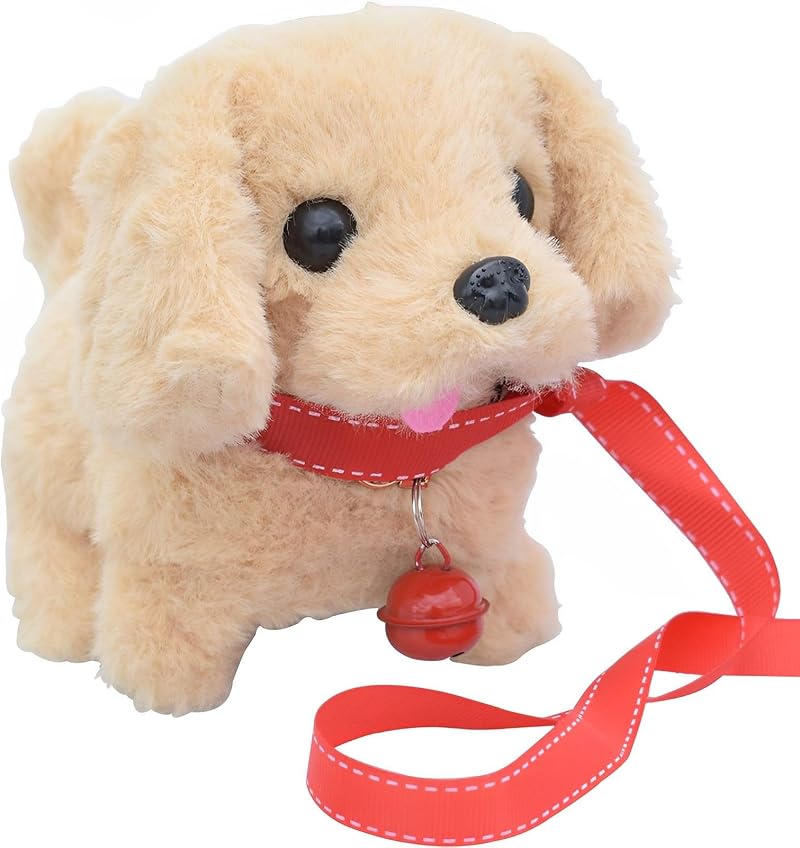 HOWADE Realistic Robot Puppy Toy Walking Barking Interactive Plush Dog Gift