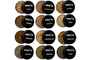 SMOKESHOW COCKTAIL SMOKER Wood Chips for Cocktail Smoker 4 oz tins. Apple, Hickory, Cherry, Bourbon Soaked Oak, Maple, Mesquite, Cinnamon, Thyme, Rosemary, Lemon Peel, Grapefruit Peel and Lavender (All 12 Flavors)