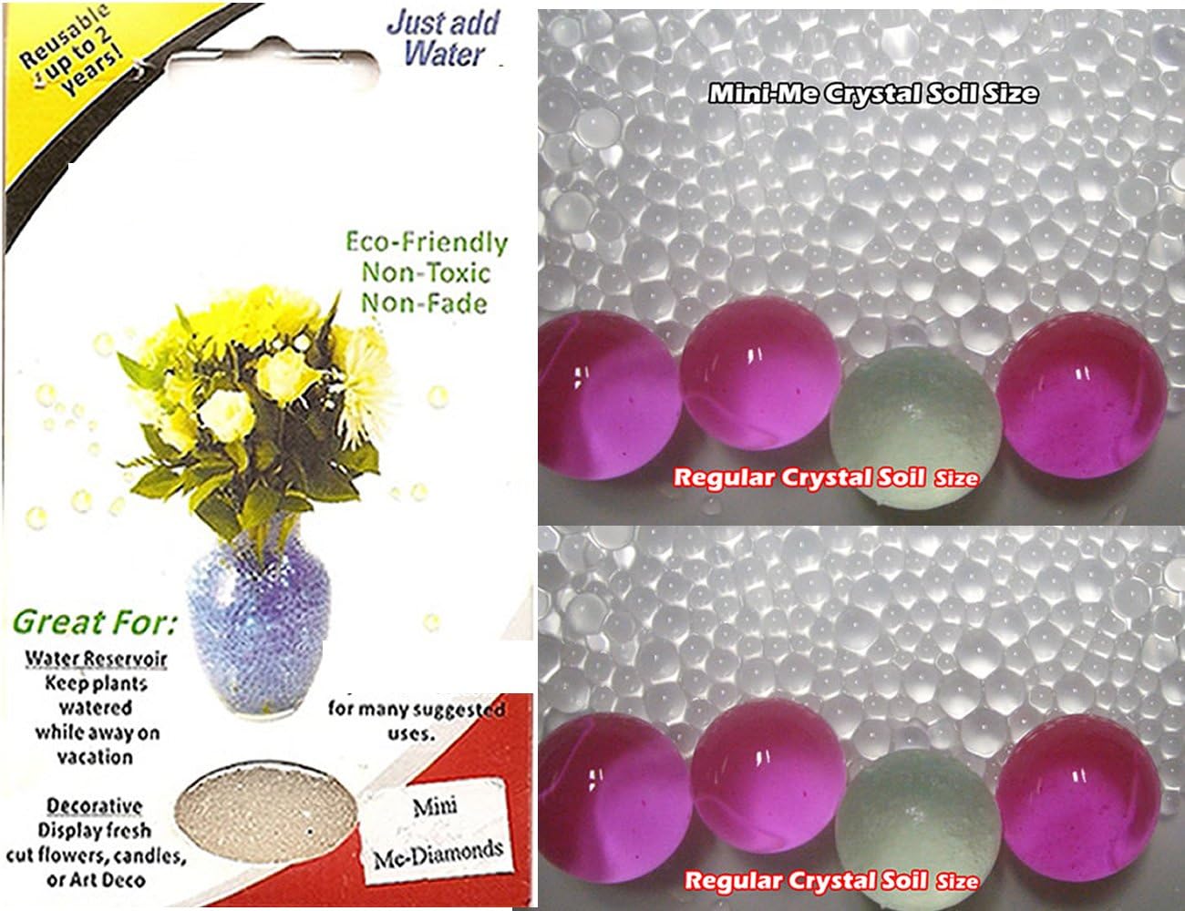 Crystal Soil Water Beads-mini Size;10 Grams-clear;shining and Adorable