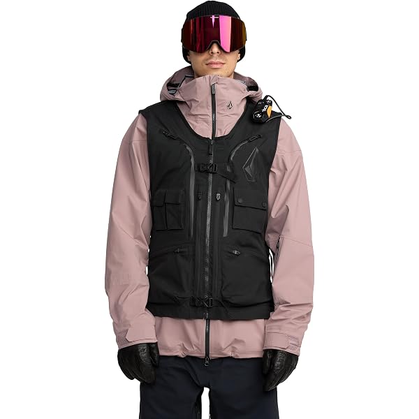 Volcom Men's Iguchi Slack Snowboard Vest – Utility Vest with Probe