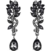 EVER FAITH Women's Austrian Crystal Bridal Chandelier Teardrop Dangle Earrings