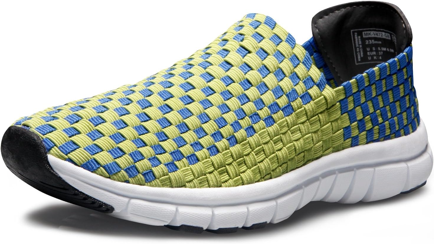 MK-V472-GB_255 Men 7.5 D(M) Makani Unisex Ultra Lightweight Multicolor Woven Sneaker Slip-on Shoe V472