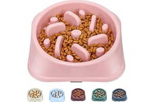 UPSKY Slow Feeder Small Dog Bowl - Anti-Slip Puzzle Bowl Feeder, Interactive Bloat Stop, Anti-Choking
