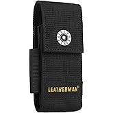 LEATHERMAN, Premium Nylon Snap Sheath with Pockets, Fits 4" to 4.5” Multi-Tools, Black, Large