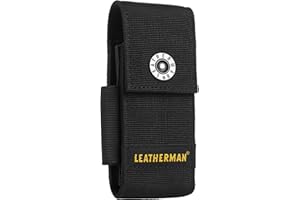 LEATHERMAN, Premium Nylon Snap Sheath with Pockets, Fits 10.16-cm to 11.43-cm Multi-Tools, Black, Large