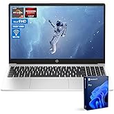 HP 255 G10 Laptop, 15.6" FHD Display, AMD Ryzen 5 7530U, 16GB RAM, 1TB SSD, Windows 11 Pro, Business Laptop for Office, School, and Daily Use, Work and Entertainment, Silver