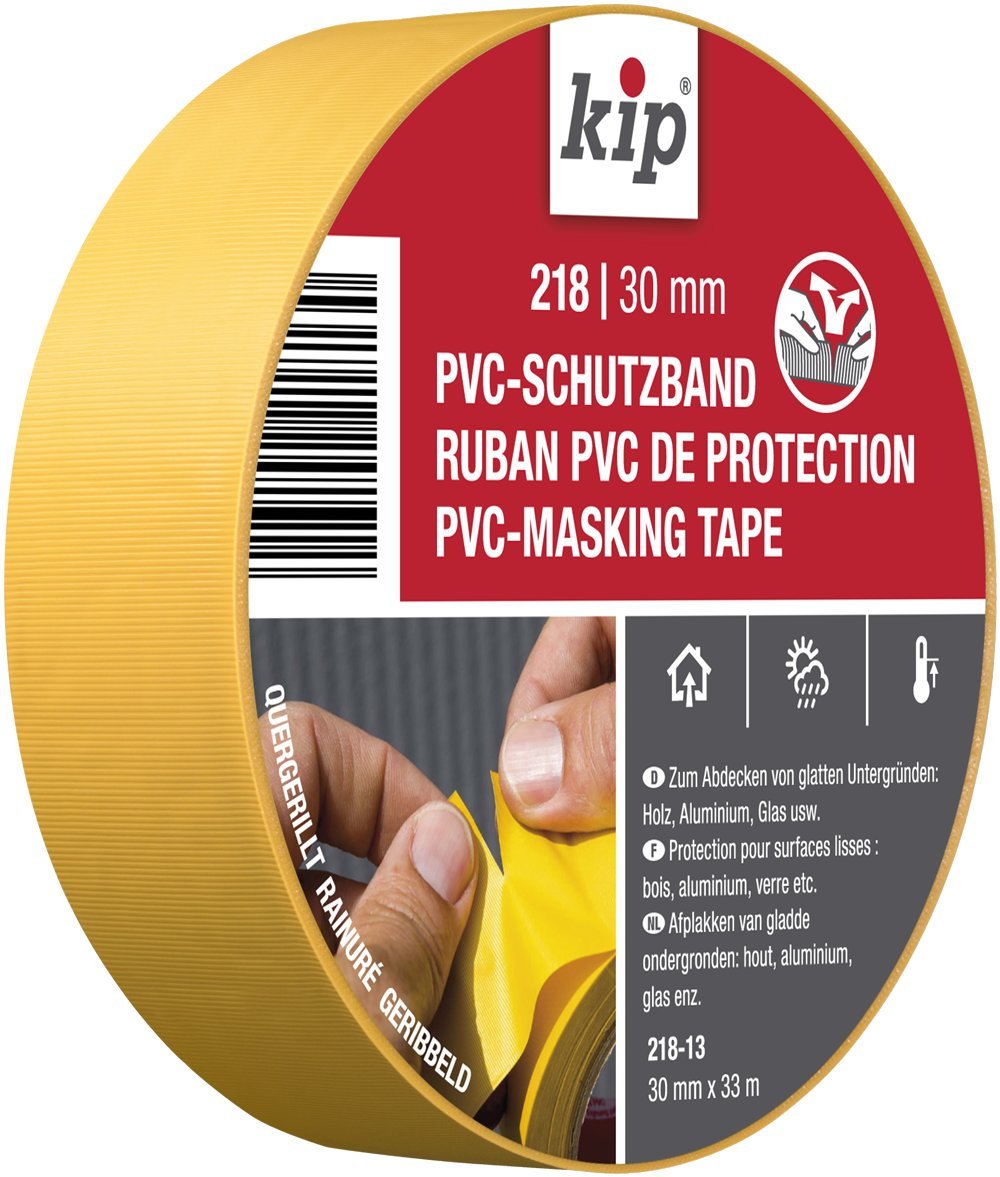 Kip pvc protective tape, 30mm x 33m, yellow, 1