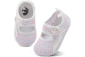 shopUAL Toddler Water Shoes Kids Girls Boys Beach Aqua Socks Skin Barefoot Walking Water Shoes Quick Dry Non-Slip Breathable Swim Pool Surf