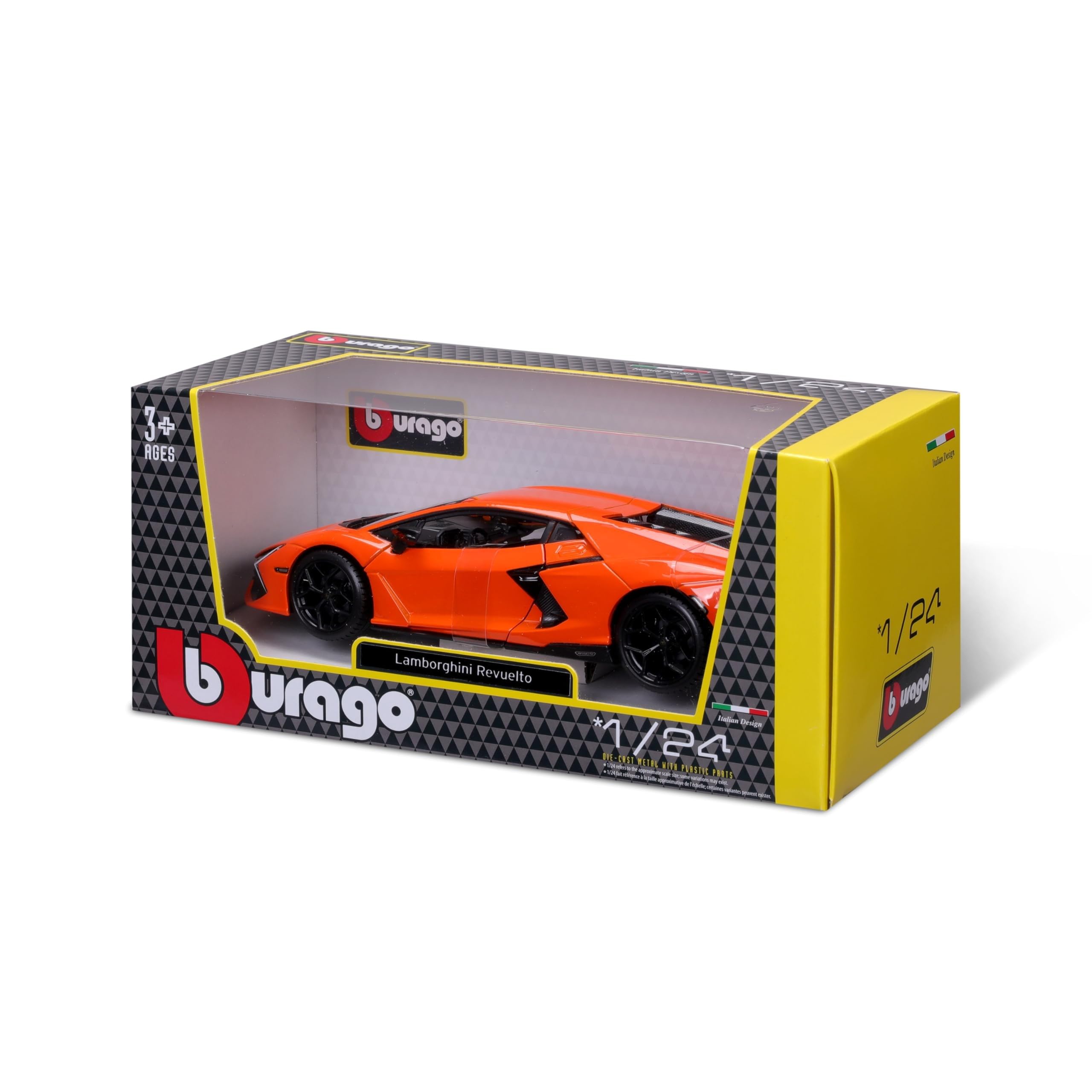 Bburago - Lamborghini Revuelto - Realistisches Automodell im Maßstab 1:24, Diecast Replica mit zu öffnenden Türen, Offizielle Lamborghini Lizenz, Empfohlenes Alter 3+ Jahre 9