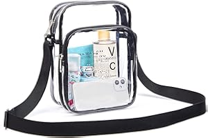 Clearworld Clear Bag for Stadium Events, Clear Crossbody Purse Bag clear bags for Concerts Sports Events Festivals