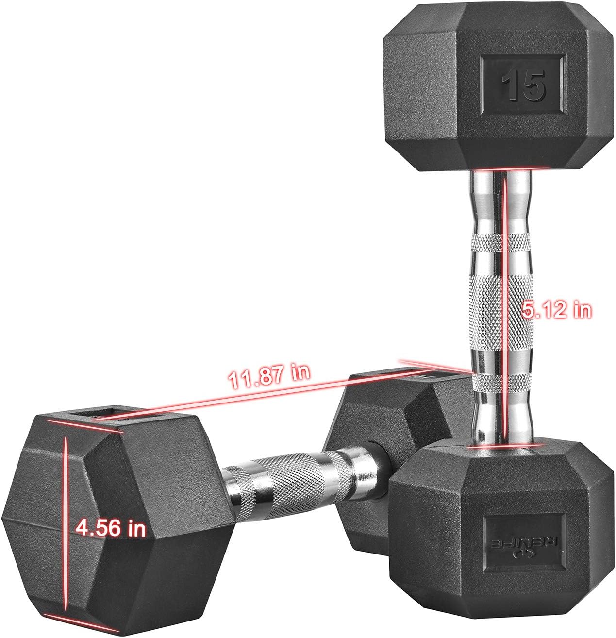 RELIFE REBUILD YOUR LIFE Hex Dumbbell Heavy Weights Barbell Metal Handles for Strength Training Home Gym Exercise Equipment 15pounds Pair : Sports & Outdoors