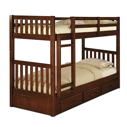 Amazon.com: American Furniture Clics Bunk Bed, Twin/Twin: Kitchen ...