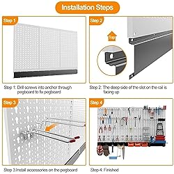 TORACK 109Pcs Wall Organizer Utility Storage Kit