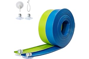 AQFR Flex Tracks 15 Ft for Kids Starter Set, Flexible Race Car Ramp Track with Suction Cups Compatible with Diecast 1/64th Cars for Ages 3 & Up (Green & Blue)