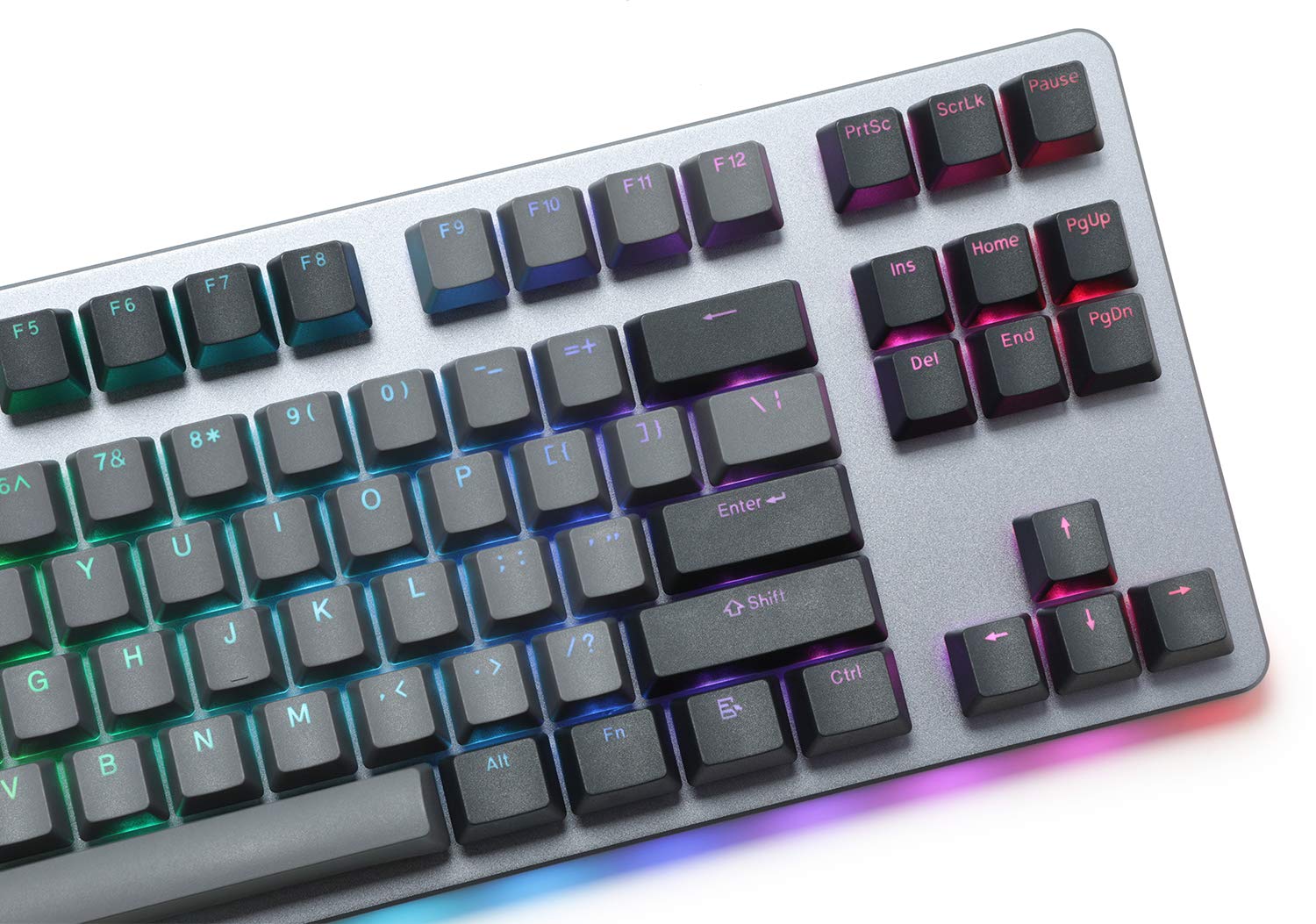 DROP CTRL Mechanical Keyboard — Tenkeyless TKL (87 Key) Gaming Keyboard, Hot-Swap Switches, Programmable Macros, RGB LED Backlighting, USB-C, Doubleshot PBT, Aluminum Frame (Halo True, Gray)