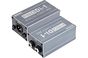 WISWINDA Passive Stereo Direct Box Single Channel Pro XLR Input 1/4” Output Low Distortion Free Phase Distortion for Musical Instruments (Single Channel Pro Passive Direct Box)