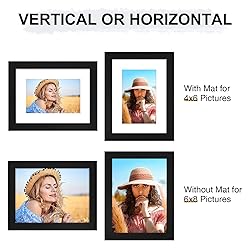 Vittanly 6x8 Picture Frame, Display Pictures 4x6