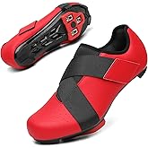 VikoViren Unisex Cycling Shoes Compatible with Peloton Bike with Single Hook & Loop Strap and Delta Cleats Included Perfect for Indoor Road Riding Bike Shoes for Men Women