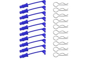 FRAIZOE RC 10Pcs RC Body Clips W/Pull Tabs R Pins Universal Shell Replacement Parts for 1/10 1/12 1/14 TRAXXAS ARRMA Axial Losi Redcat HPI Exceed Rc Car Crawler Truck Buggy Drone (Blue)