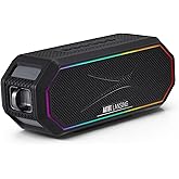 Altec Lansing Magnetic Bluetooth Speaker HYDRAJOLT 2.0, Waterproof IP67, 12W Output Power, 16H Battery, Multicolor LED, 100ft Wireless Range, Voice Assistant, USB-C Quick Charge