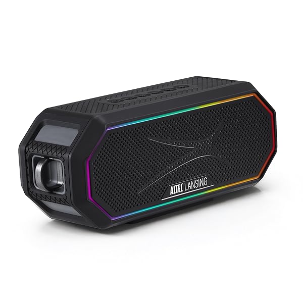 ALTEC LANSING MAGNETIC BLUETOOTH SPEAKER HYDRAJOLT 2.0, WATERPROOF IP67, 12W OUTPUT POWER, 16H BATTERY, MULTICOLOR LED, 100FT WIRELESS RANGE, VOICE ASSISTANT, USB-C QUICK CHARGE