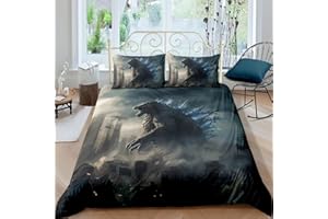 sonicpony Men Duvet Cover Twin Set Dinosaur Comforter Cover Bedding Set 3D Digital Print 1 Piece Duvet Cover with Zipper Closure 2 Pieces Pillow Shames No Comforter (Dino23, Twin)