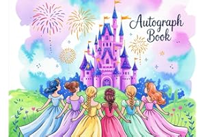 Castle Autograph Book For Girls: Princess & Character Signature Book – Memory Scrapbook for Kids with Space for Photos, Stickers, and Creative Doodles (100 Pages)