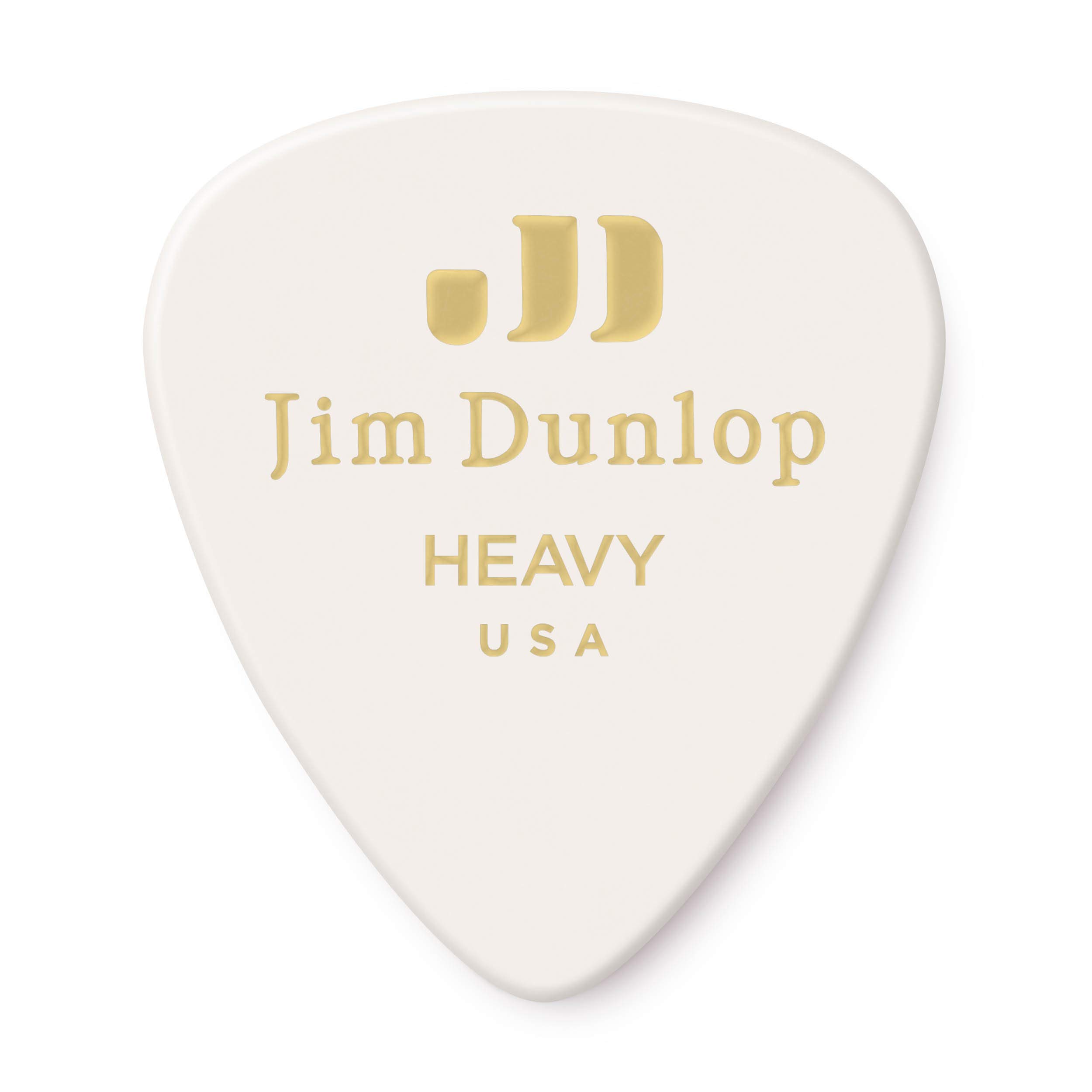 Dunlop 483R01HV Genuine Celluloid, White, Heavy, 72/Bag