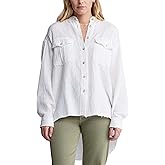 Buffalo David Bitton Womens Taylee Oversized Long Sleeve Button Down Shirt