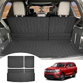 Utiiy Cargo Mat with Seat Back Cover Fit for 2018-2024 Ford Expedition/Lincoln Navigator Accessories(Not Max or L Models), Cargo Liner TPE Trunk Mat for 2024 Ford Expedition/Lincoln Navigator