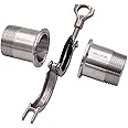 DERNORD 2 Pcs Sanitary Male Threaded Ferrule Pipe Fittings + SUS304 Tri-clamp (Tri-clover Clamp) + FKM Gasket (Male Threaded Pipe Size:1-1/4 Inch DN32)
