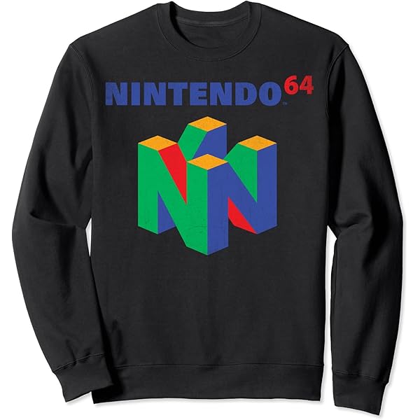 Amazon.com: Nintendo 64 Classic Logo Retro Vintage Long Sleeve Tee