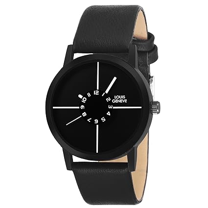 Classic Analogue Black Dial Mens Watch