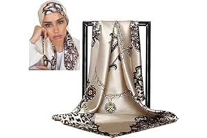 YMXHHB Silk Like Scarf Protective Scarf Neck Scarves Women’s Large Square Satin Hair Scarf 35 x 35 inches