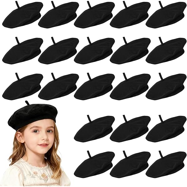 5236 Beret For Kids Artist Hat Girls Boys French Costume Accessory Amazon.com: TopTie Kids Wool Beret Classic French Beret Dome  main image 4