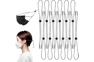 MBAIYO 12 Pack Face Mask Holder, Face Mask Lanyard Adjustable Mask Lanyard Extender, Holder Strap Face Extender Strap Holder for Adults Comfortable Ear Pressure Relief